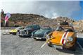 Jacky Ickx&#8217;s Bahama Mama and a 300SL after a climb to Jabel Jais - the highest peak in the UAE at 1500m above sea level. 